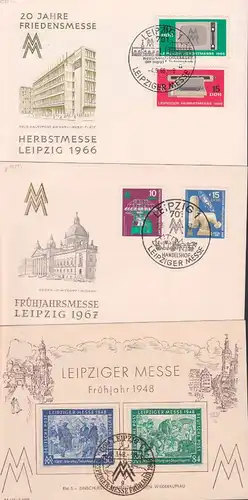 Leipziger Messe SoSt. 2.3.48 -g- FDC,  Handelshof, Messehaus