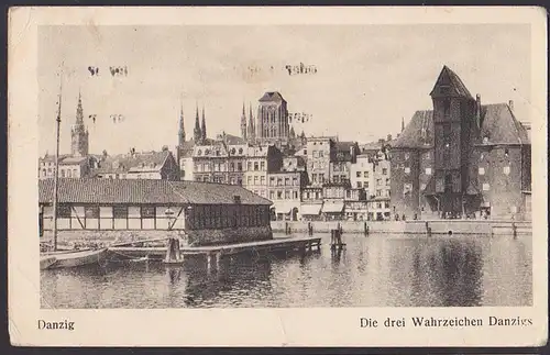 Danzig Gdansk Die drei Wahrzeichen Danzigs 1932, Krantor St. Marien