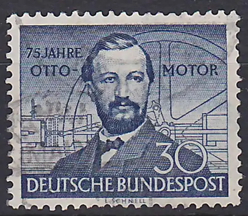 Nikolaus Otto Otto-Viertakt-Motor Erfinder Maschinenbauer (MiNr. 150 16,- ) BRD 30 Pf.