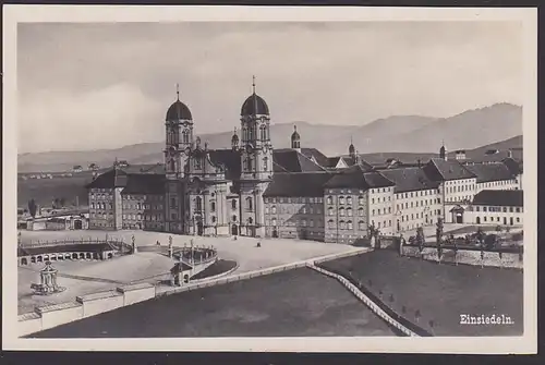 Einsiedeln Schweiz, Helvetia Kloster Photokarte 1926 ungebraucht