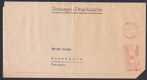 DR Zeitungsdrucksache Magdeburg AFS 1940 "Reichsverband für Deutsche Jugendherbergen" Jugend