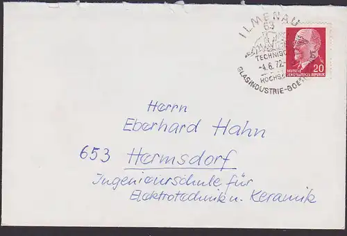 ILMENAU SSt. 1972 Glasindustrie Goethestadt Abb. Kickelhahn Goethehäuschen Johann Wolfgang von Goethe