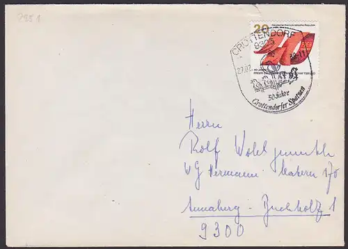 sparrow moineau Crottendorf "50 Jahre Crottendorfer Spatzen" SSt. 1989 20 Pf 40 Jahre FDGB Sperling