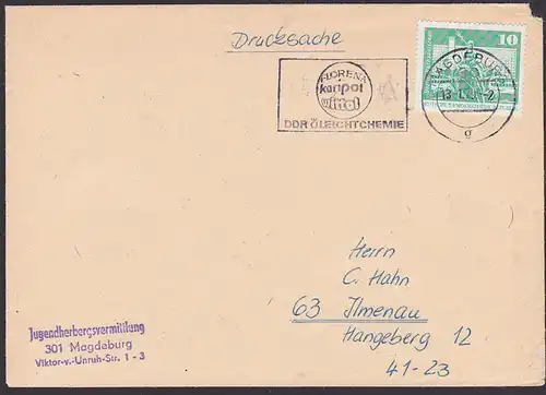 Magdeburg Chemie Werbung MWSt. "Florena karipol wittol DDR Leichtchemie" 1979 Abs. Jugendherbergsvermittlung