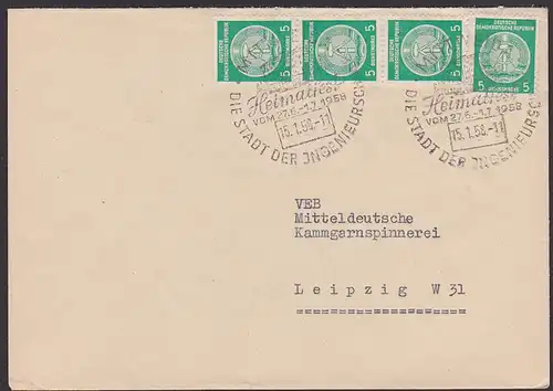 Mittweida SoSt. Die Stadt der Ingenieurschule Heimatfest 1958 nach Leipzig Kammgarnspinnerei