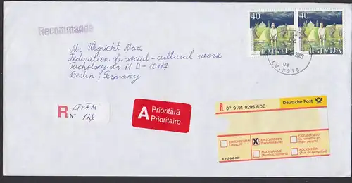 Latvija Lettland Recomande-letter from ltvani latvisura kstnieciba