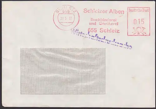 Schleiz AFS "Schleizer Alben Buchbinderei und Druckerei" 1981 =DP 015= Wirtschaftsdrucksache