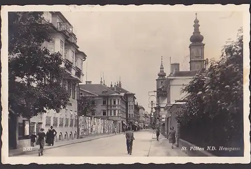 St. Pölten N. D. Hessgasse 1939 Photokarte, Sankt Pölten