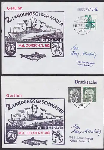 MzL Felchen, Dorschl L793, 792 2. Landungsgeschwader 1972  Wilhelmshaven GerEinh