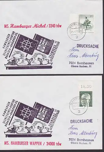 MS. Hamburger Michel Hamburger Wappen  3340 tdw 1972  Hamburg