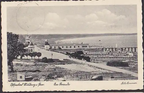 Misdroy Miedzyzdroje Ostseebad on Pommern "Am Strande" 1934 Foto-Ak