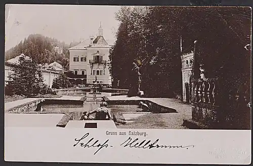 FISCHEN SoSt. bayr. Allgäu auf CAK "Gruß aus Salzburg Schloss Heilbronn" Fotokarte