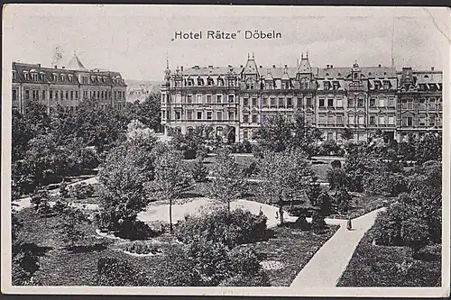 Döbeln Hotel Rätze Besitzer Karl Hofmann Karte von 3.8.38