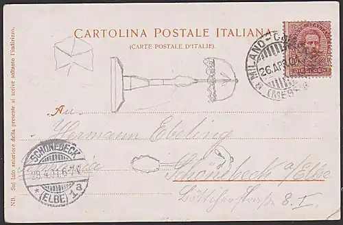 Mailand Milano La Cattedrale  cartolina postale  CAK 1901