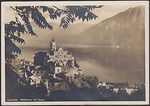 Varese 10 Pf(2) Wilhelm Tell auf Fotokarte nach Deutschland Locarno Madonna des Sasso 1929