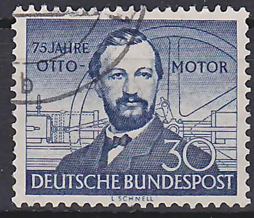 BRD 30 Pf. Nikolaus Otto Otto-Viertakt-Motor Erfinder Maschinenbauer (MiNr. 150 16,- )