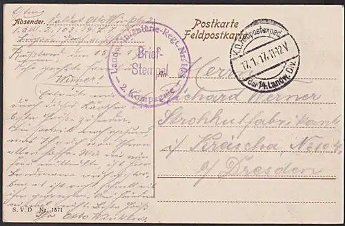 Russisches Bauernhaus Soldaten Pferde Feldpostkarte 1916 Feldpostexpedition 14. Landw.-Div.