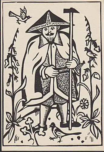 CAK Künstlerkarte "Das graue Männel von Rauenstein  1651" Dietrich Arras - Handabzug -