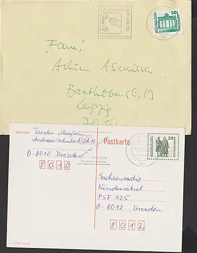 bloot  MWSt. "Spende Blut - rette leben Tranfusionsdienst" "1. Kartentelefon in Leipzig bargeldlos telefonieren"