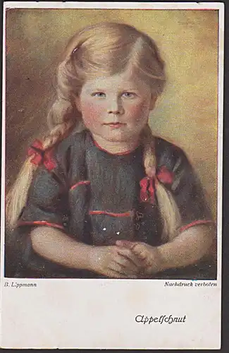 CAK B. Lippmann Künstlerkarte Nr. 59 "Appelschnut" aus "Bunte Reihe" unbeschrieben new Apfelschnute