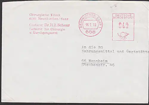 Neunkirchen (SAAR) AFS Chirurgische Klinik 16.7.73
