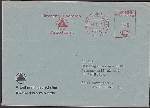 AFS BRD Neunkirchen (Saar) "Arbeitsamt immer gut Beraten" 1973
