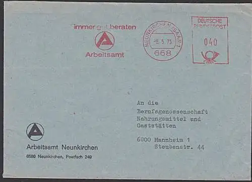 AFS BRD Neunkirchen (Saar) "Arbeitsamt immer gut Beraten" 1973