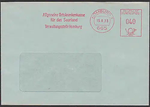 Saar AFS BRD HOMBURG "Allgemeine Ortskrankenkasse für das Saarland" 1973