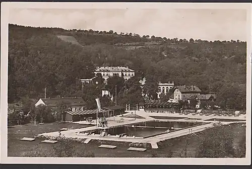 Bilina Bilin Sauerbrunn Stadtbad Photokarte unbeschrieben  1957, Teplice
