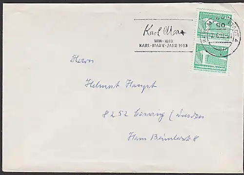 Germany DDR MWSt. "Karl Marx 1818 - 1883 Karl-Marx-Jahr 1983" aus Karl-Marx-Stadt