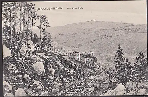 Harzquerbahn Brockenbahn Am Eckerloch Ak 1907