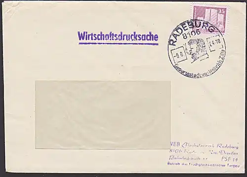 Heinrich Zille  (Pinselheinrich) SSt. aus Radeburg 1984 auf Wirtschaftsdrucksache, Berliner Original