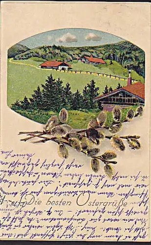 CAK Maikätzchen Ostern Ostereier 2 Karten von 1918 bzw. 1919