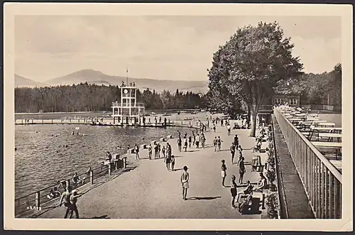 Großschönau i. Sa. Waldstrandbad "Das größte Freibad der DDR" Photokarte 1958 unbeschrieben Lausche