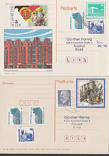 Rostock Fünf-Giebel-Haus  Währungsunion 1990 MiF DDR M- und DM-Währung, Berlin und BRD, Sturm auf die Bastille