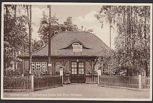 Zeithain-Lager Kaffeehaus Finke  Inh. Arno Hofmann 1934 gelaufen