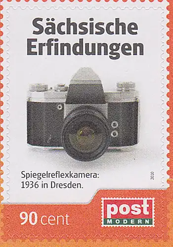 Spiegelreflexkamera Fotoapparat 1936 aus Dresden selbstklebende SoMke von PM ungebraucht, Photo Sächsische Erfindungen