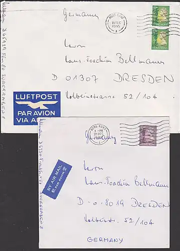 Hong Kong Queen 2 Briefe nach Deutschland