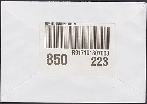 BRD MiNr. 1932(2) 47 Pf(2), 9,06 "Gebühr bezahlt Taxe percue"  Porto 10,00 vom Ersttag Brief über 50g portorichtig