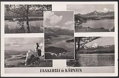 Faakersee in Kärnten Photokarte SSt. DROBOLLACH / FAAKERSEE Alpenseebad 1960
