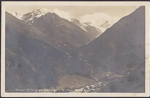 Oetztal Diemkogel u. Similaun  Phot-AK 1927 OSt. VENT