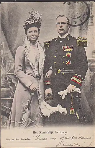 Holland Het Koninklijk Echtpaar Amsterdam  CAK 1902 Niederlande