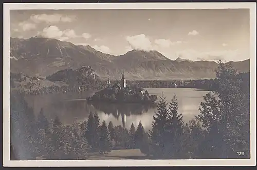 Letovische Bled in Karavanka Bleder See Slovenija Foto-Karte von 1930
