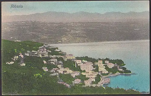 Opatija ABBAZIA  Sankt Jakob Kroatioen Karte von 1907 mit österr. Frankatur