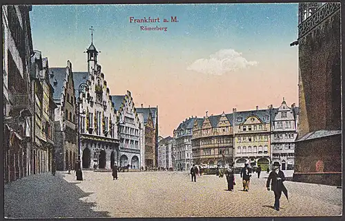 CAK Frankfurt am Main Römerberg um 1910  - unbeschrieben-