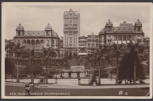 Brasilien Sao Paulo Sankt Paulus Echtfoto Parque anhangabahu  1929