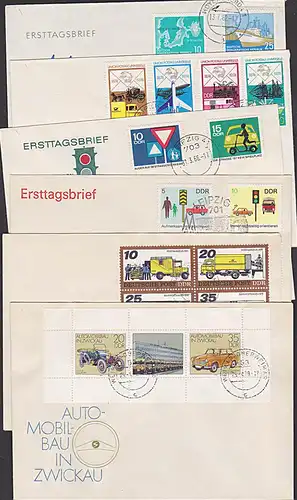 Lot Belege DDR Automobilbau Zwickau Trabant Verkehr Sicherheit Rostock Hafen