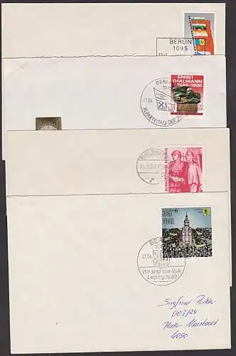 Lot Belege DDR Berlin 13. August Mauerbau Brrandenburger Tor, Leipzig "Wir sind das Volk" Jahrestag der DDR