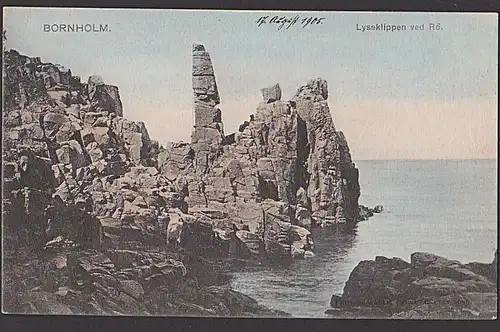 Bornholm Lyseklippen  1905  brevkort CAK, neu unbeschrieben