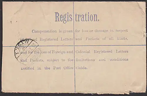 London E. C. 10 registered letter to Dresden Germany  Dresdner Bank 1921 Ganzsache